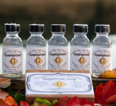 5 Flaschen - Diamond G Forest 100% Pure Gum Spirits of Terpentin und 1 Seife