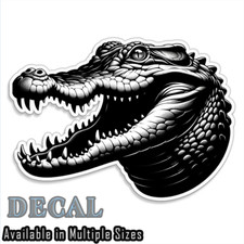 Crocodile Vinyl Decal Sticker Indoor Outdoor 4 Sizes