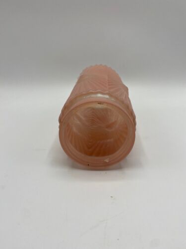 Art Deco Vintage Boudoir Dresser Table Lamp Glass Shade Pink Skyscraper (M2) - Picture 7 of 10