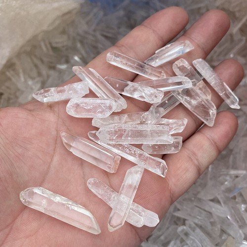 50-100g ±5 Pieces Rough Specimen Original Points Natural White Crystal DIY Wand - Picture 2 of 8