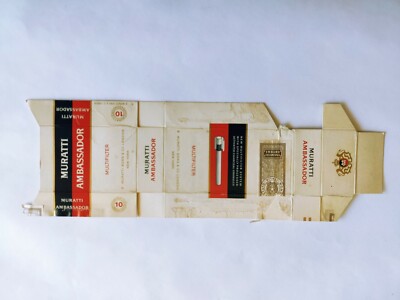 muratti blue cigarettes MURATTI AMBASSADOR PACCHETTO SIGARETTE EMPTY VUOTO CIGARETTES PACKET TOBACCO