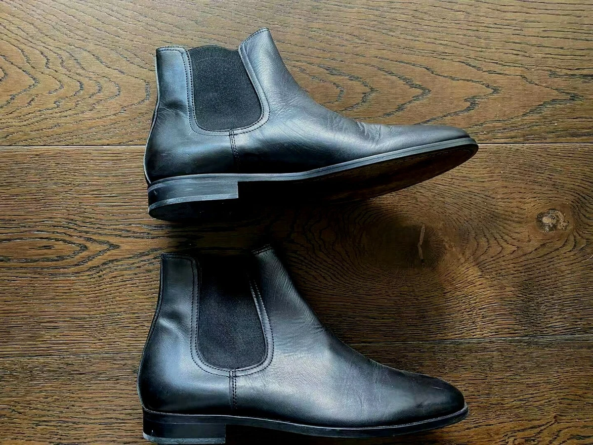 Mens LEONARDO PRINCIPI Black Chelsea Boots SZ 45
