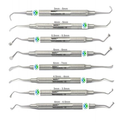 IMKRC 7 Pieces Sinus Lift Dental Instruments Kit Elevator Periosteal Bend Set CE