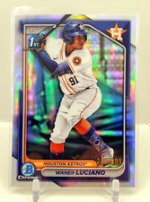 2024 Bowman Chrome 1st Waner Luciano Refractor 248/499 Astros Silver ROOKIE RC