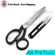 Black Fabric Cutting Scissors Tailor Dressmaker Craft w/Free BonSai Thread Snips