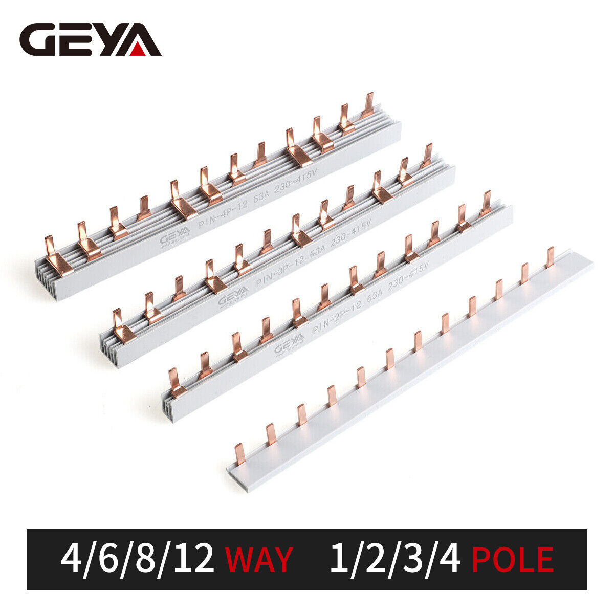 GEYA Copper Busbar Circuit Breaker Connector 63A 230/415V GEYA Copper Busbar Circuit Breaker Connector 63A 230/415V