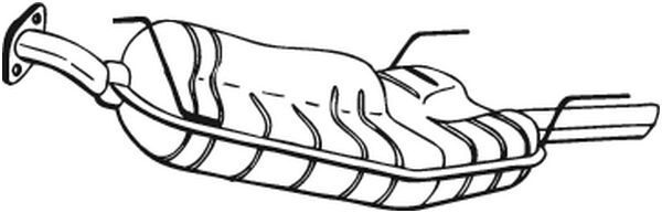BOSAL 185-411 End Silencer for OPEL,VAUXHALL