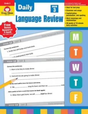Daily Language Review, Grade 3 - Paperback By Evan Moor - ACCEPTABLE