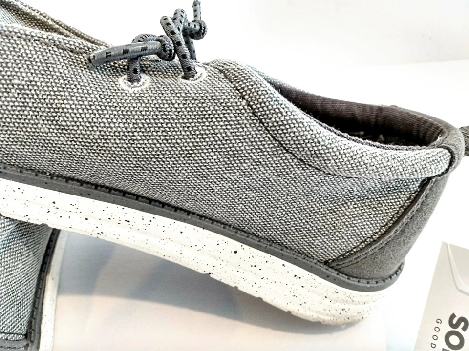 SONOMA Boys Shoes Size 2 Grey Canvas Slip On NWT - Image 4 of 4