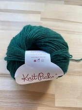 Knit Picks Capretta Fingering Weight Yarn Merino/Cashmere/Nylon, Hunter Green