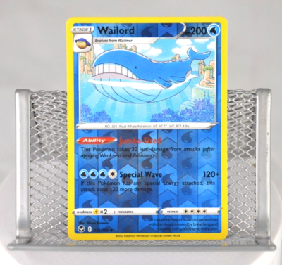 Pokemon TCG Silver Tempest Wailord 038/195 Reverse Holo Uncommon