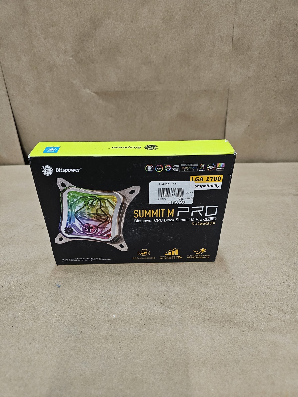 Bitspower Summit M Pro CPU Water Block, Crystal (12th Gen Intel CPU) NEW/SEALED