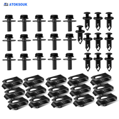 40pcs For Transit-350 Body Bolts U-nut Clips Engine Under Cover Splash Shield