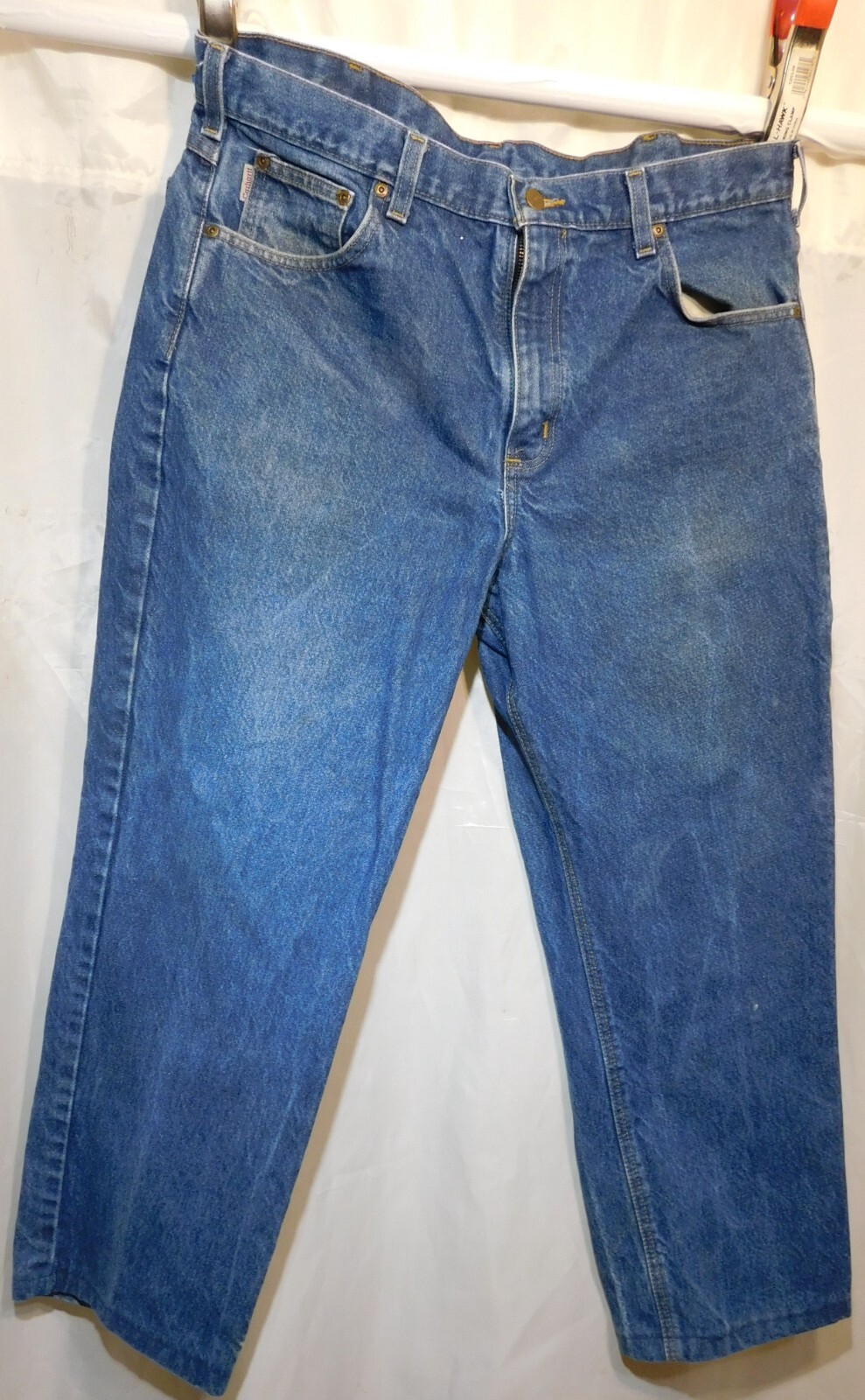 Carhartt Blue Jeans Actual 38x26 hemmed short Faded thumbnail 2