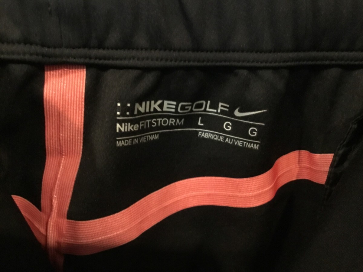 Nike Golf FITSTORM Waterproof Rain BLACK Stretch Golf Pants SZ L