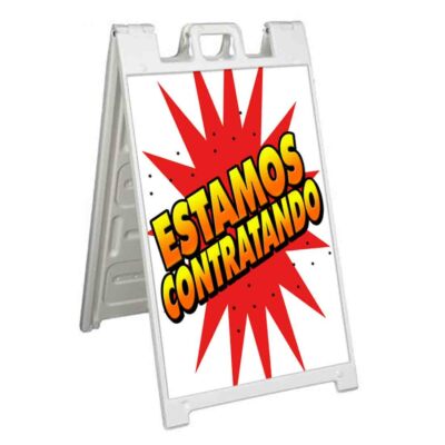 ESTAMOS CONTRATANDO Signicade 24x36 Aframe Sidewalk Sign Banner Decal JOB