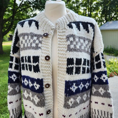 Rey Wear Handmade Sweater 100% Wool Made In Ecuador Vintage Unisex - Picture 2 of 18