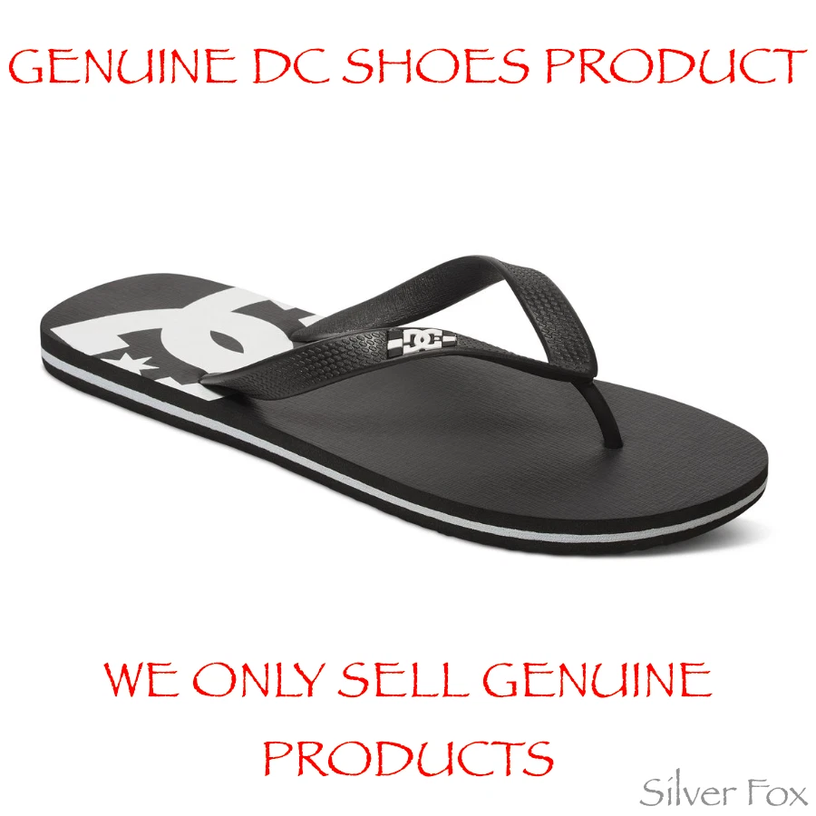 Picasso Præferencebehandling Kontur DC SHOES MENS SPRAY BLACK & WHITE THONGS FLIP FLOPS SANDALS SLIDES BRAND  NEW | eBay