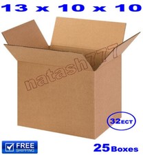 25 - 13x10x10 Cardboard Boxes 32-ECT Mailing Packing Shipping Corrugated Carton