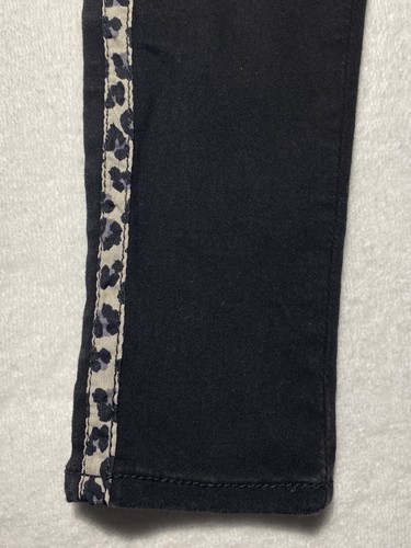 JORDACHE Girls Black Jeggings Stretchy Leopard Side Stripes size 3T - Picture 5 of 8
