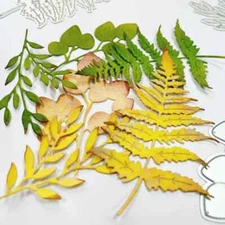 Autumn Fern Leaves Metal Cutting Dies Scrapbooking Card Making Craft