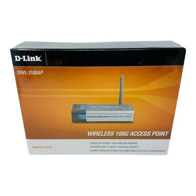 D-LINK DWL-2100AP WIRELESS 108G ACCESS POINT NEW IN FACTORY SEALED BOX