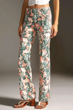 NWT Anthropologie Pilcro 32 Demilune Utility Pants Tropical Floral Lowrise New