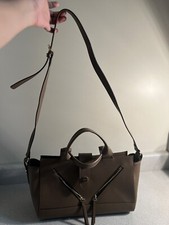 Alberta Di Canio Tan Leather Satchel Handbag ...
