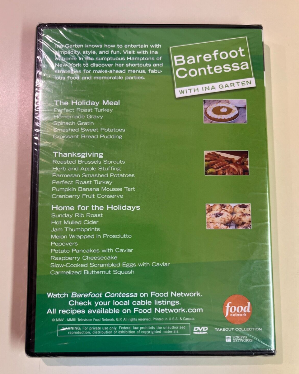 Barefoot Contessa with Ina Garten 4 DVD Lot, Food Network