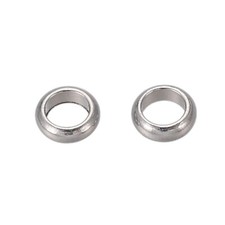 Stainless Steel large hole bead spacer 2.5mm hole 4X1.5mm 50 or 100 piece lots