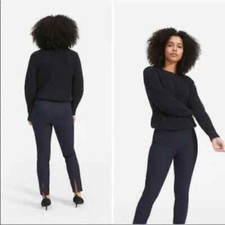 Everlane Womens Trousers The Back Slit Navy Blue 6