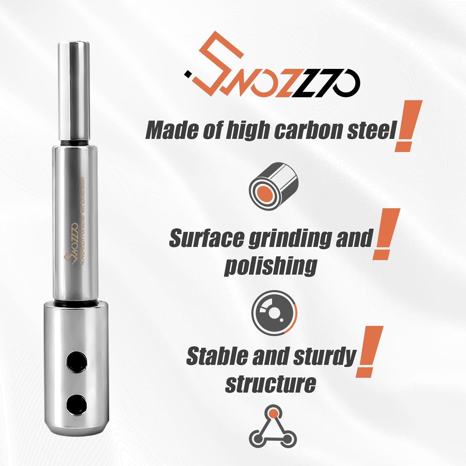 4.48" Forstner Bit Extension with Anti-Slip DesignAdding Over 3.28" Drilling ...