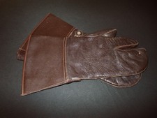 Gants d'aviateur WW2 German Luftwaffe - MITAINES TRIGGER EN CUIR - NICE !