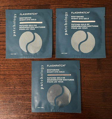 PATCHOLOGY Flashpatch Restoring Night Eye Gels 3 Pairs Lot SEALED