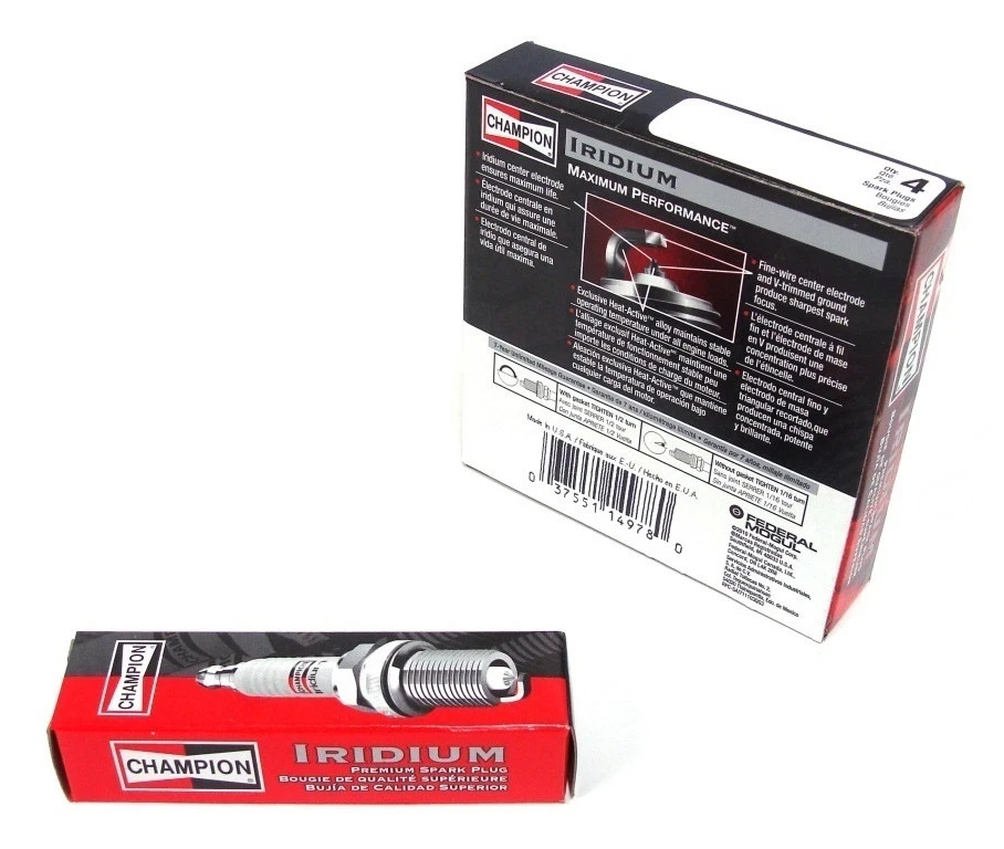 CHAMPION IRIDIUM Premium Iridium Spark Plugs 9701 Set of 4