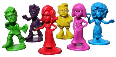 CLUE JR. Boardgame Figures Replacement Player Pieces Lot of 6 Hasboro 2016