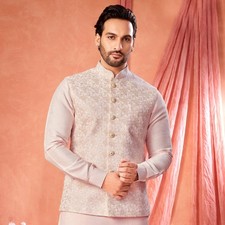 3 Pc Indian Mens Wedding Bollywood Traditional Wear Kurta Payjama Dress India