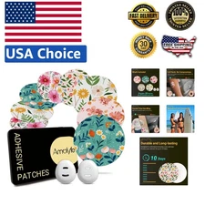 Elegant 20-Pack Waterproof Dexcom G7 Over Patches - Floral Design & Comfort