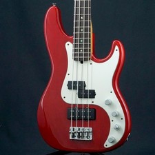 Cassaforte basso Fender usata vintage American Deluxe precisione rosso cremisi trasparente