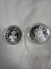 LOT OF 2!   Statue of Liberty & Torch 1 Troy Ounce .999 Fine Silver Rounds