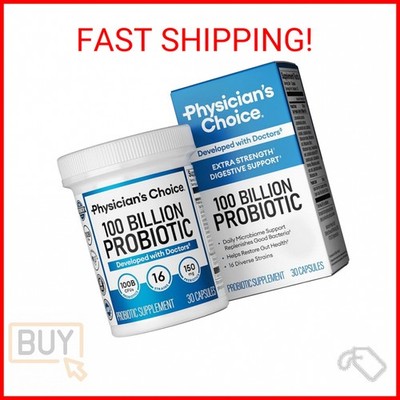 Physician's CHOICE 100 Billion Advanced Probiotic - 16 Strains + Organic Prebiot