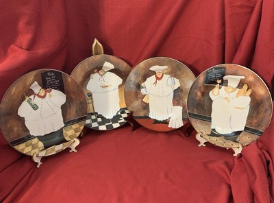 VTG SAKURA 'al Dente' FOUR  8 1/4 INCH SALAD/DESSERT PLATES BY JENNIFER GARANT