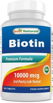 Best Naturals Biotin (Also Called Vitamin B7), 10,000 365 Count (Pack of 1) 
