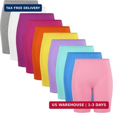 10 Pack Girls Biker Shorts Long Bike Cartwheel Spandex Toddler Kids Shorts