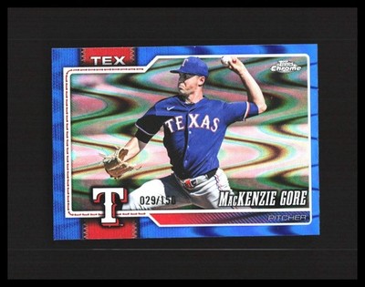 2026 MacKenzie Gore - Topps Chrome Blue RayWave Refractor /150 #41 Rangers 