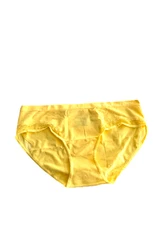 Victoria's Secret Seamless Hiphugger Panty Yellow Lace Inset