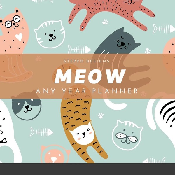 Stepro Designs | Meow Any Year Planner | Taschenbuch | Englisch (2021)-image