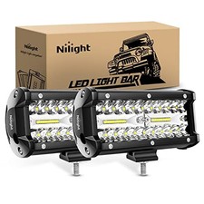 Nilight 18022C-B 6.5Inch 2PCS 6.5 Inch 120W Spot Flood Combo 2Pcs Led Pods