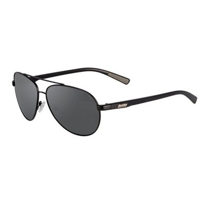 Berkley Polarized Aviator Style Fishing Sunglasses Matte Black/Smoke (Lure Reel)