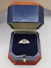 Vintage Sterling Silver Cross Ring Band 925 Size 7.5 Signed